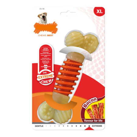 Nylabone Kauwspeelgoed Voor Honden Nylabone Extreme Chew Pro Action Bacon Maat L Nylon