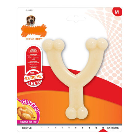 Nylabone Kauwspeelgoed Voor Honden Nylabone Extreme Chew Wishbone Maat M Kip Nylon