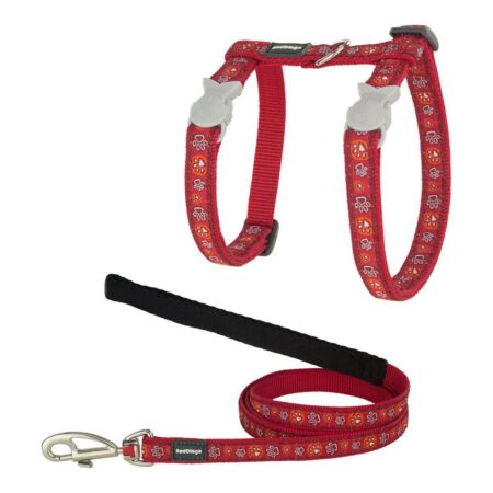 Red Dingo Kattentuigje Red Dingo Style Rood Riem Pootafdrukken