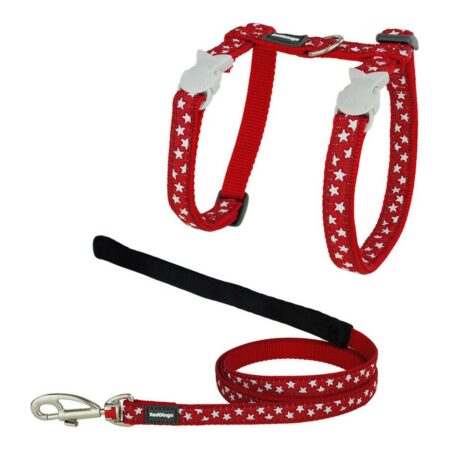 Red Dingo Kattentuigje Red Dingo Style Rood Ster Wit Riem