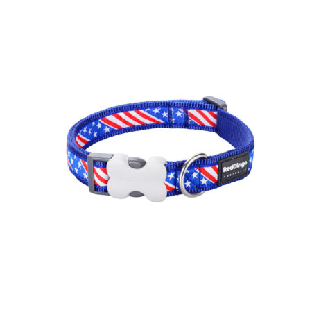Red Dingo Hondenhalsband Red Dingo Style Us Flag 41-63 Cm
