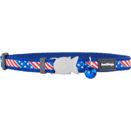 Red Dingo Kattenhalsband Red Dingo Us Flag 20-32 Cm Blauw
