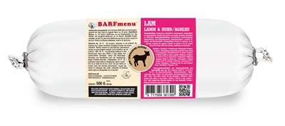 Barfmenu Lam Hondenvoer 500 Gr