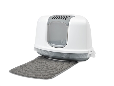 Savic Hoek Kattenbak Nestor Grijs / Wit 58,5X45,5X40 Cm - Image 3