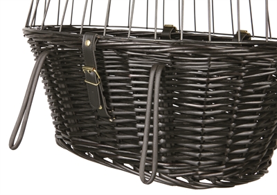 Trixie Wilgen Fietsmand Voorop Zwart Met Kussen En Kap 50X35X41 Cm - Image 4