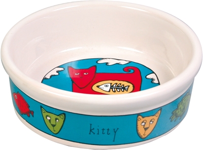 Trixie Voerbak Kat Keramiek Met Print Assorti 200 Ml-12 Cm - Image 3