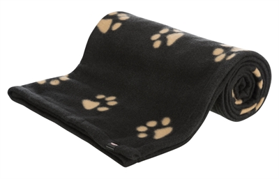 Trixie Barney Fleece Hondendeken Zwart / Beige Ass 150X100Cm