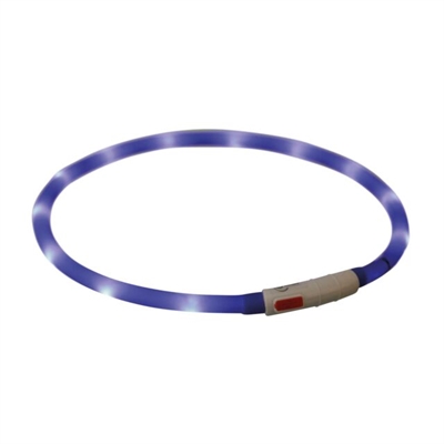 Trixie Lichtgevende Halsband Hond Usb Siliconen Oplaadbaar Royal Blauw 70X1 Cm - Image 2