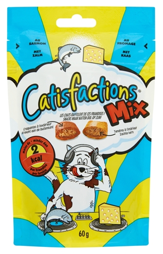 Catisfactions Mix Zalm/Kaas 60 Gr