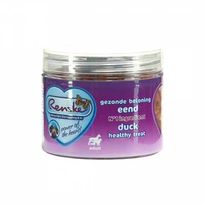Renske Hond Gezonde Beloning Mini Hartjes Eend 100 Gr