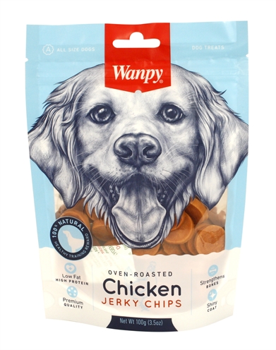 Wanpy Oven-Roasted Chicken Jerky Chips 100 Gr - Image 2