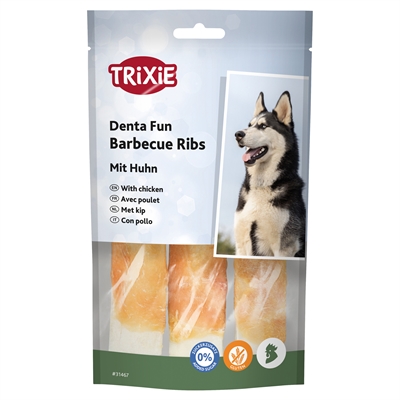 Trixie Denta Fun Chicken Chewing Barbecue Ribs 12 Cm 3 St 90 Gr - Image 2