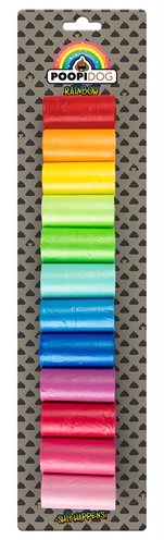 Merkloos Poopi-Dog Poepzakjes Regenboog Kleuren 12X15 St - Image 2