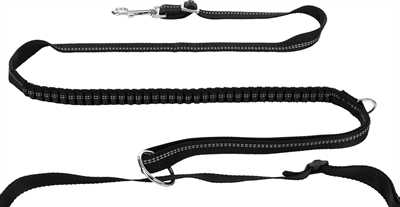 Trixie Joggingriem Met Lijn Grijs / Zwart 115-150X2 Cm / 70-130X23 Cm - Image 5