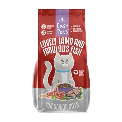 Easypets Lovely Lamb & Fabulous Fish Senior Kattenvoer 1,5 Kg