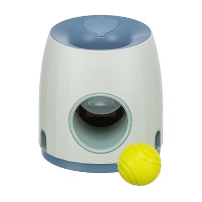 Trixie Dog Activity Strategiespel Ball&Treat Lichtgrijs / Blauw 17X17X18 Cm