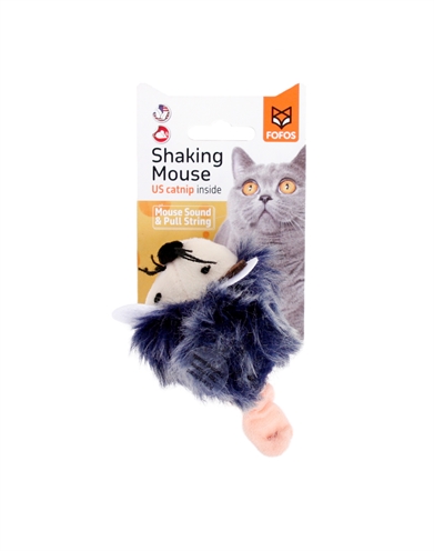 Fofos Shaking Muis Met Geluid Grijs 12X6X6 Cm