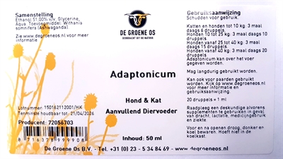 De Groene Os Adaptonicum Hond / Kat 50 Ml - Image 2