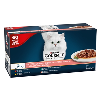 Gourmet Perle Mini Filets In Saus Kip / Konijn / Rund / Zalm 60X85 Gr - Image 2