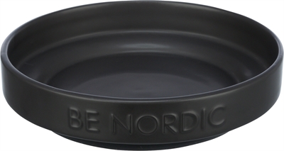 Trixie Be Nordic Voerbak Kat Keramiek / Rubber Zwart 16 Cm