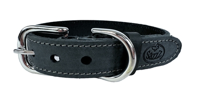 Sazzz Halsband Hond Nomad Vintage Leer Antraciet 32-39X2 Cm