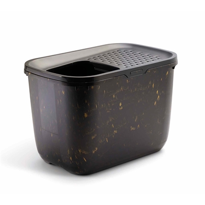 Savic Kattenbak Hop In Marble Zwart / Goud 58,8X39X39,5 Cm