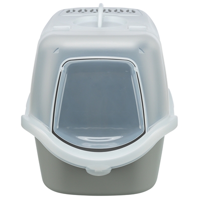 Trixie Kattenbak Vico Open Top Met Kap Lichtgrijs / Wit 56X40X40 Cm - Image 2