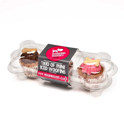 The Barking Bakery Mini Iced Woofins Vanilla En Carob Trio Assorti - Image 3