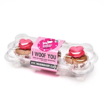 The Barking Bakery I Woof You Valentine Mini Iced Woofins Trio Assorti - Image 3