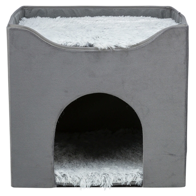 Trixie Kattenhuis Harvey Grijs-Wit / Zwart 38X38X38 Cm - Image 2