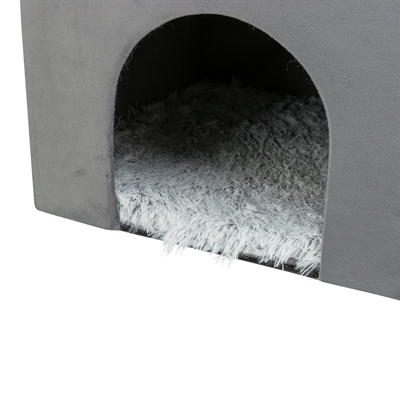 Trixie Kattenhuis Harvey Grijs-Wit / Zwart 38X38X38 Cm - Image 4