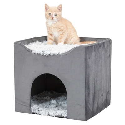 Trixie Kattenhuis Harvey Grijs-Wit / Zwart 38X38X38 Cm - Image 7