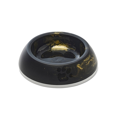 Savic Voerbak Kat Delice Marble Zwart / Goud 10,5X10,5X4 Cm 200 Ml - Image 2
