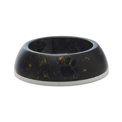 Savic Voerbak Delice 3 Marble Zwart / Goud 26X26X8 Cm 1,2 Ltr