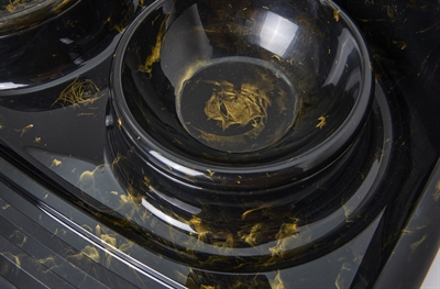 Savic Butler Voerbak En Drinkbak Met Plateau Marble Zwart / Goud 45X36X8 Cm 2X300 Ml - Image 9