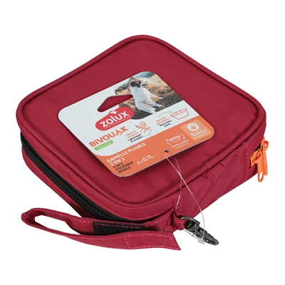 Zolux Bvk 2In1 Opvouwbare Voerbak En Drinkbak Rood 2X700 Ml - Image 3