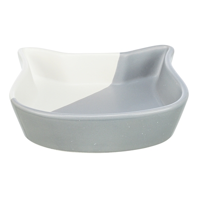 Trixie Voerbak Kat Kattenkop Keramiek Grijs / Wit 13 Cm 200 Ml - Image 2