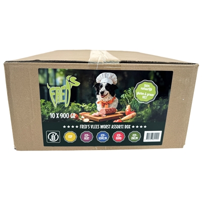 Freds Gestoomd Vers Vlees Worst Assorti Box 10X900 Gr - Image 2