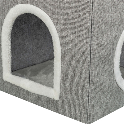 Trixie Kattenmand / Kattenhuis Nora Soft 2 Verdriepingen Lichtgrijs 47X47X67 Cm - Image 4
