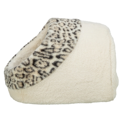 Trixie Kattenmand Iglo Leo Soft Pluche Creme / Panterprint 35X41X26 Cm - Image 2