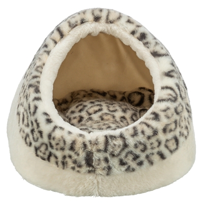 Trixie Kattenmand Iglo Leo Soft Pluche Creme / Panterprint 35X41X26 Cm - Image 3