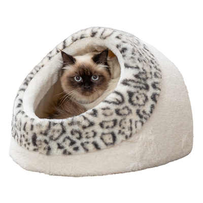 Trixie Kattenmand Iglo Leo Soft Pluche Creme / Panterprint 35X41X26 Cm - Image 8