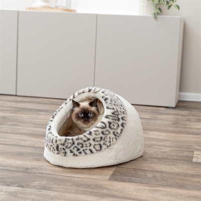 Trixie Kattenmand Iglo Leo Soft Pluche Creme / Panterprint 35X41X26 Cm - Image 9