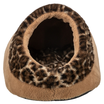 Trixie Kattenmand Iglo Leo Soft Pluche Bruin / Panterprint 35X41X26 Cm - Image 3