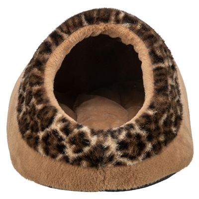 Trixie Kattenmand Iglo Leo Soft Pluche Bruin / Panterprint 35X41X26 Cm - Image 4