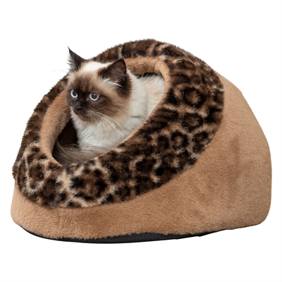Trixie Kattenmand Iglo Leo Soft Pluche Bruin / Panterprint 35X41X26 Cm - Image 8