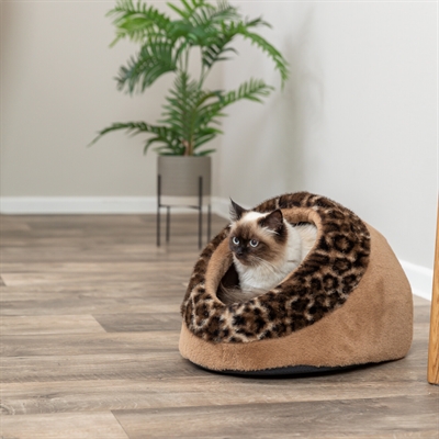 Trixie Kattenmand Iglo Leo Soft Pluche Bruin / Panterprint 35X41X26 Cm - Image 9