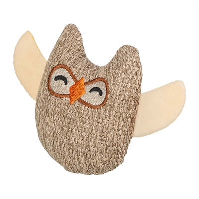 Trixie Uil Stof / Pluche Met Kattenkruid / Catnip Beige 8 Cm - Image 2