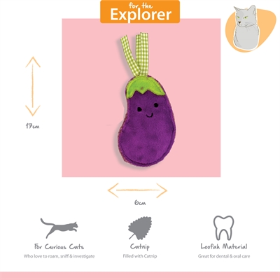 Happy Pet Tabby Patch Aubergines Met Catnip 12 Cm En 15 Cm - Image 6