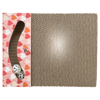 Trixie Krabplank Hartjes Met Ballen Rechthoekig Karton Zalm 38X30X5 Cm - Image 3